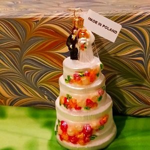 Bergdorf Goodman Wedding Cake Xmas Tree Ornament NWT